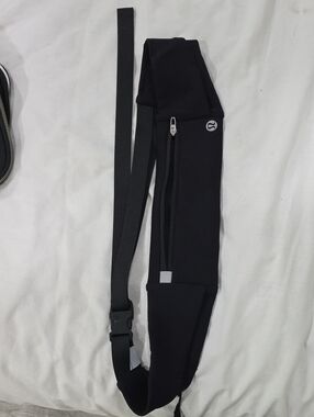 lululemon athletica Black Reflective Logo Waist Pouch